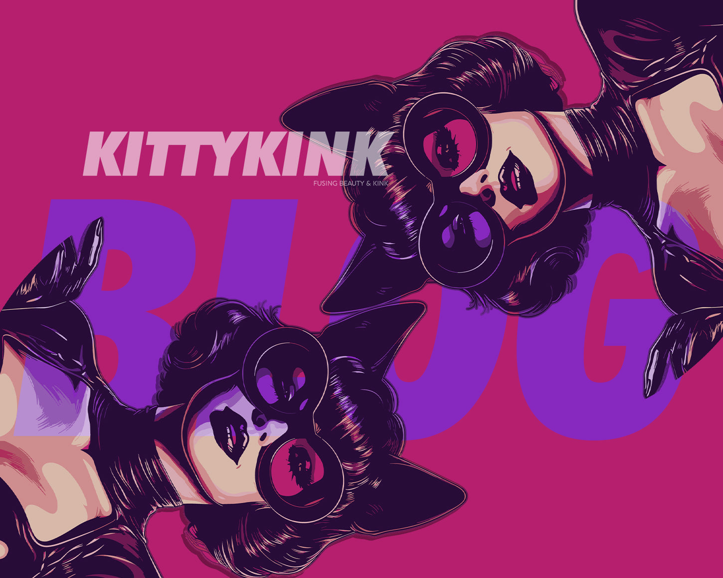 Kitty, the proud black latex-clad mascot of the KittyKink brand.