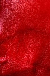 BOBCAT Jacket Range -Red Peplum Leather Jacket