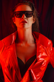 The PANTHER Punisher Coat - Floor Length - Red