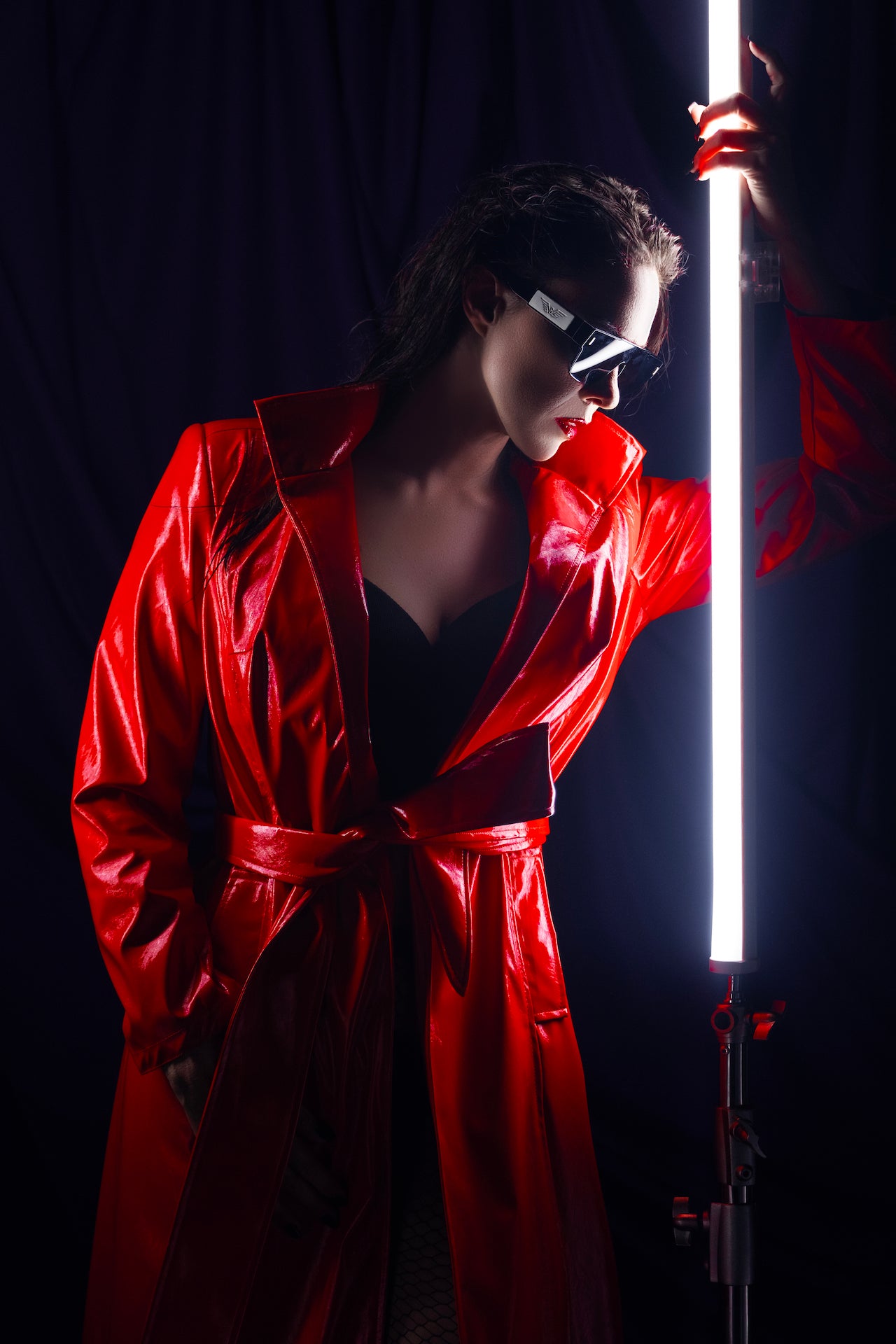 The PANTHER Punisher Coat - Floor Length - Red