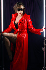 The PANTHER Punisher Coat - Floor Length - Red