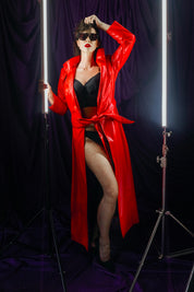 The PANTHER Punisher Coat - Floor Length - Red