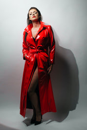 The PANTHER Punisher Coat - Floor Length - Red