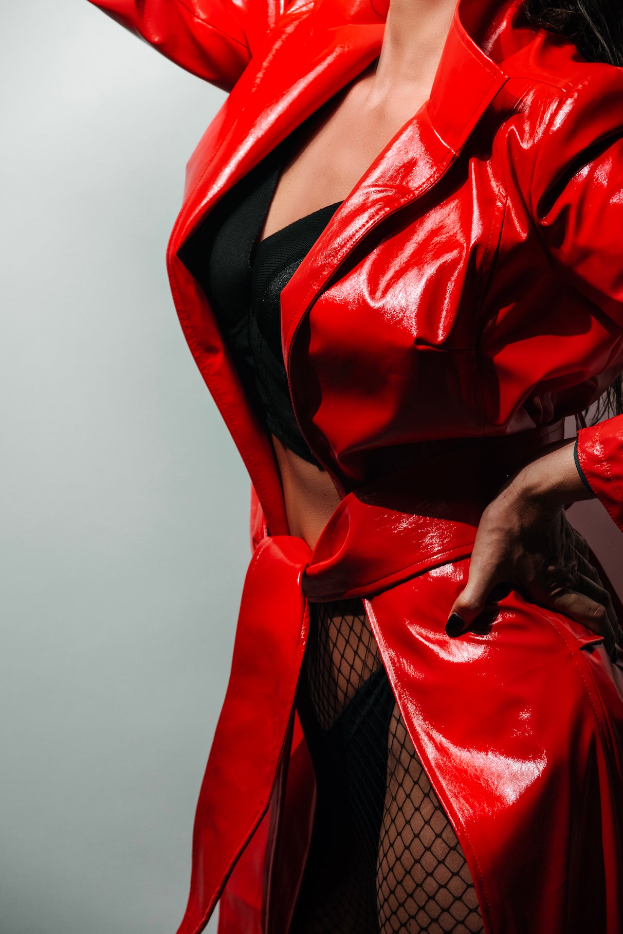 The PANTHER Punisher Coat - Floor Length - Red