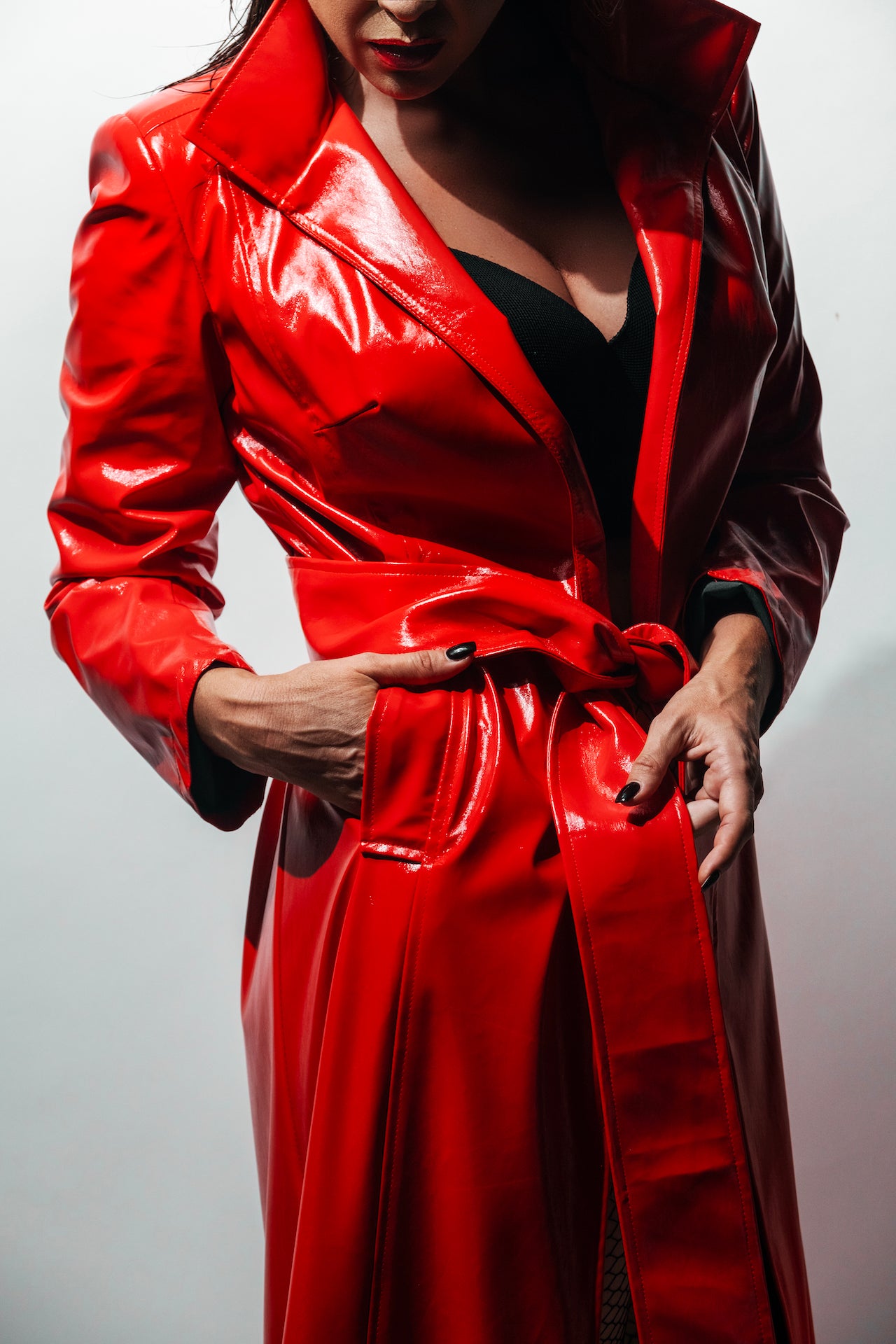 The PANTHER Punisher Coat - Floor Length - Red