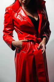 The PANTHER Punisher Coat - Floor Length - Red